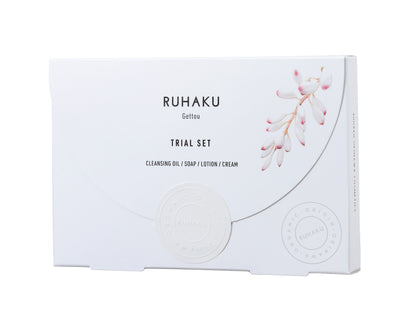 RUHAKU travel set skincare giapponese packaging