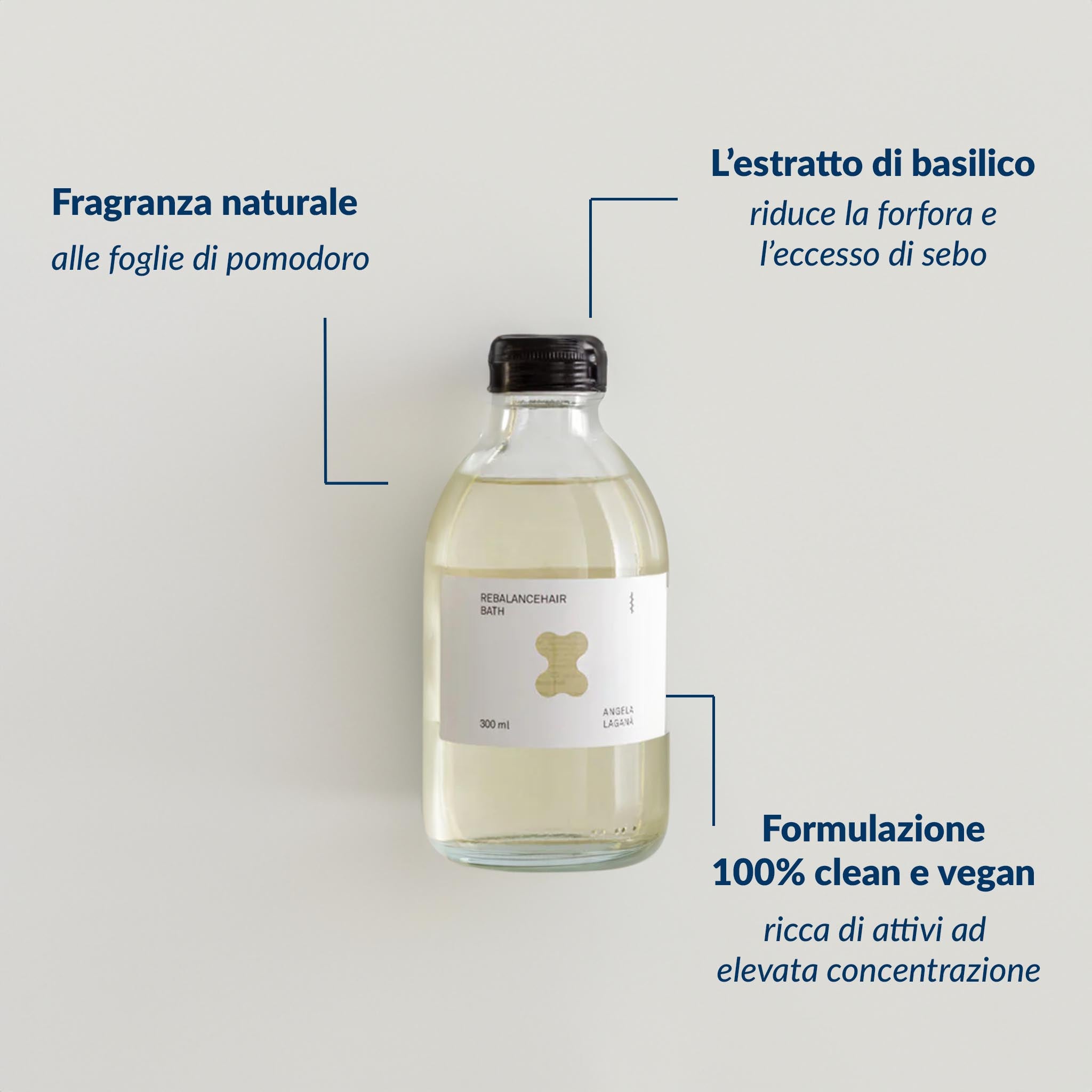REBALANCEHAIR BATH Fluido Detergente Seboequilibrante   - 300ML