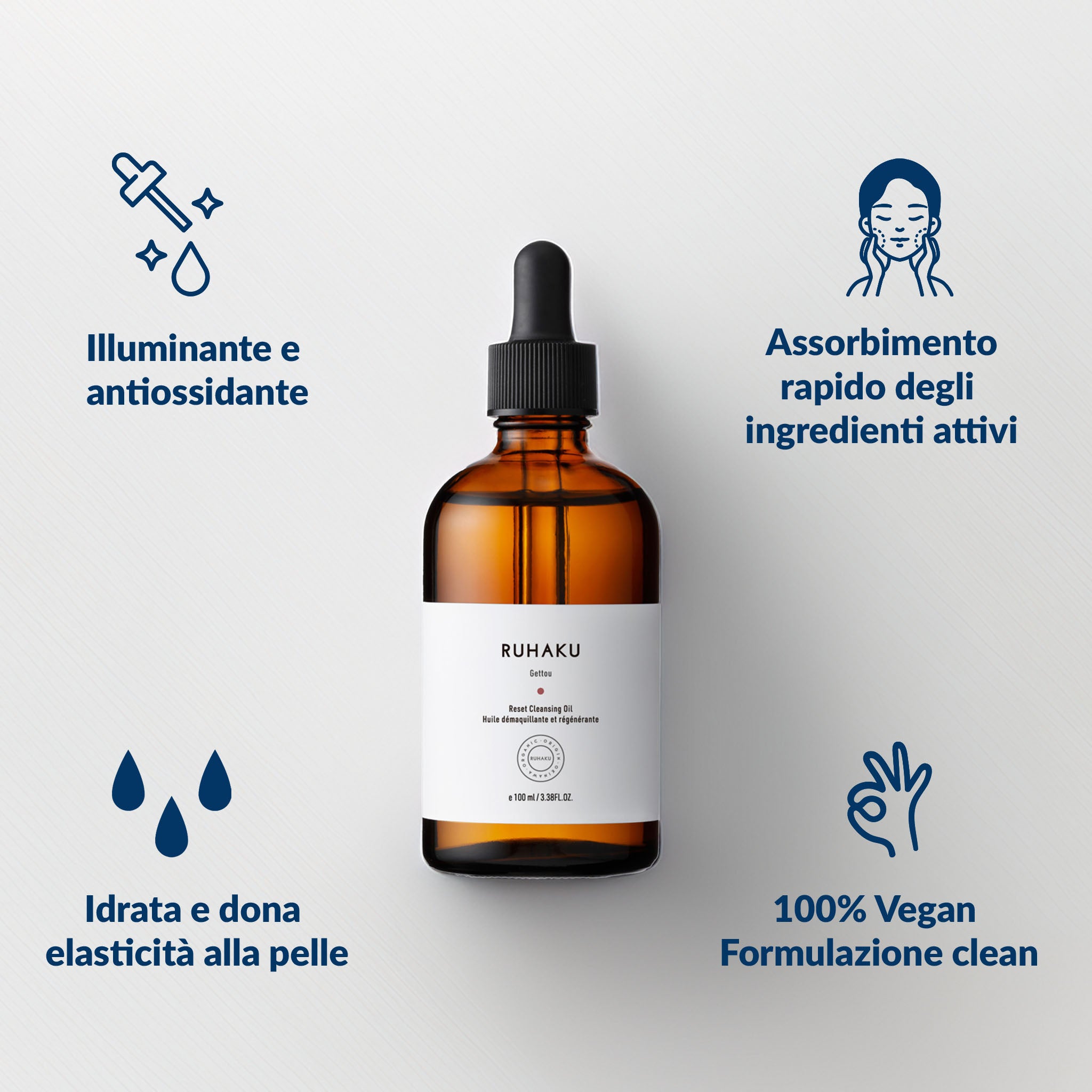 RUHAKU  reset cleansing oil 100ml