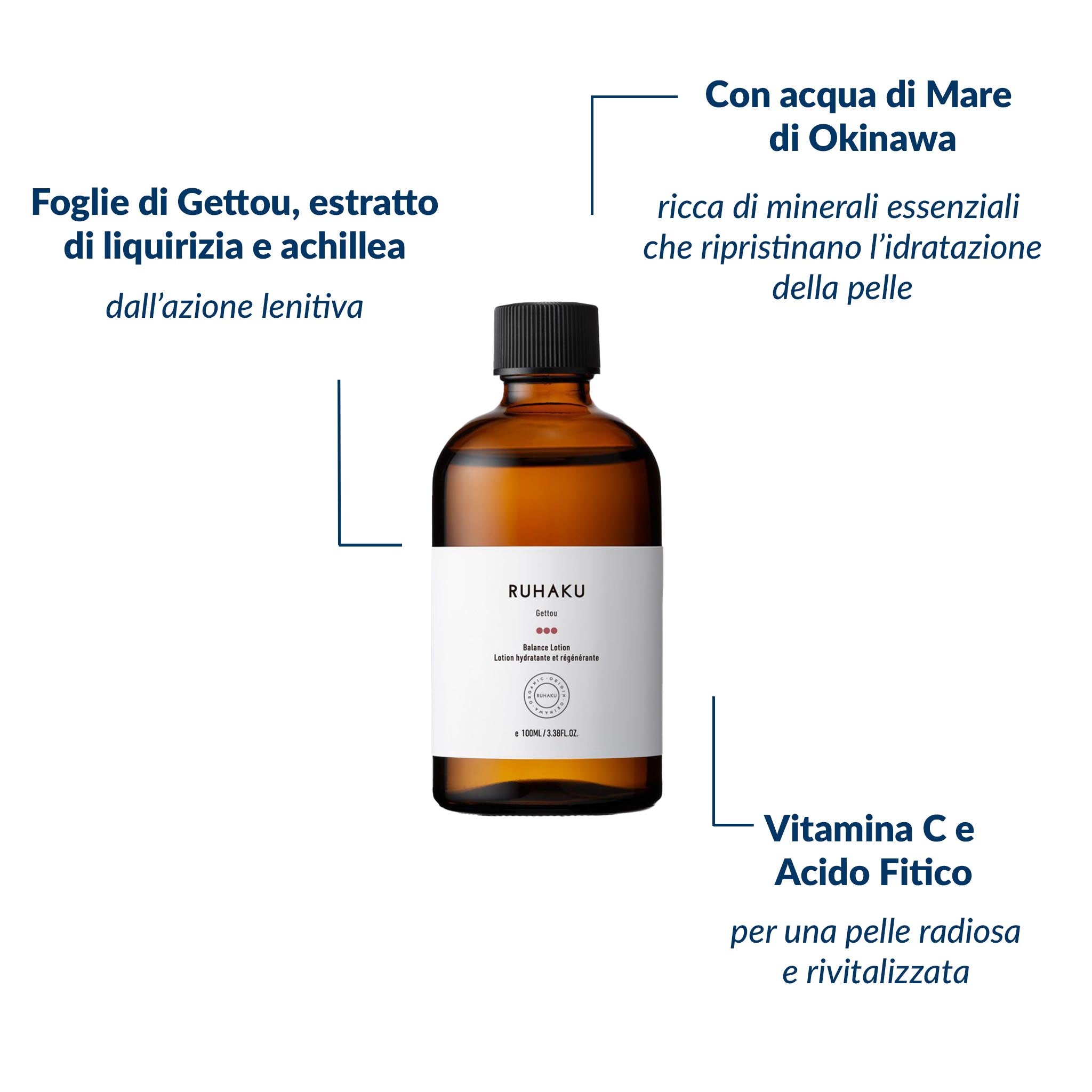 RUHAKU lozione idratante purificante benefici Shibui skincare giapponese