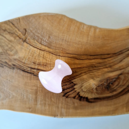 gua sha a forma di fungo in quarzo rosa